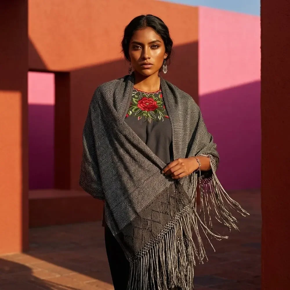 Mexican Rebozo Scarf,  artisela stunning